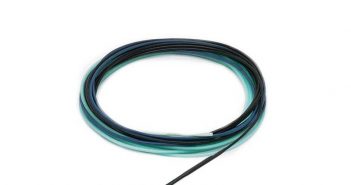 A blue and green wire with a black end.