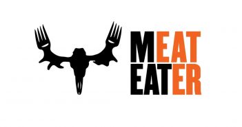 The meat eater logo with a fork and knife.