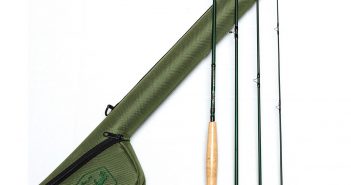 A set of fly rods and reels on a white background.