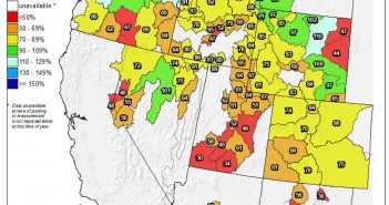 A map showing the current water supply in the state of utah.