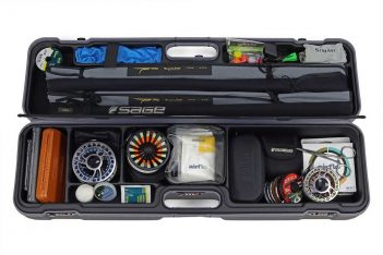 The contents of a fishing case are shown.