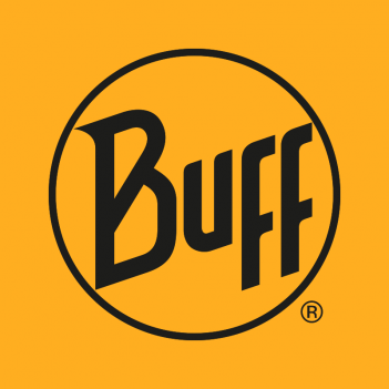 The buff logo on a yellow background.