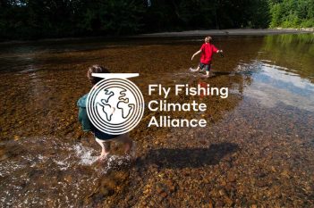 Fly fishing climate alliance logo.