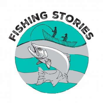 The logo for fishing stories.