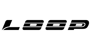 The image shows the Loop logo featuring stylized text with horizontal lines inside the letters "o" representing roadways, and a curved line to the left.